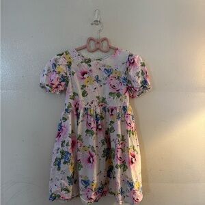 H&M Pink and Purple Puff Sleeve Sundress